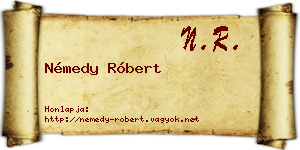 Némedy Róbert névjegykártya