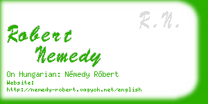 robert nemedy business card